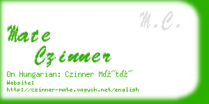 mate czinner business card